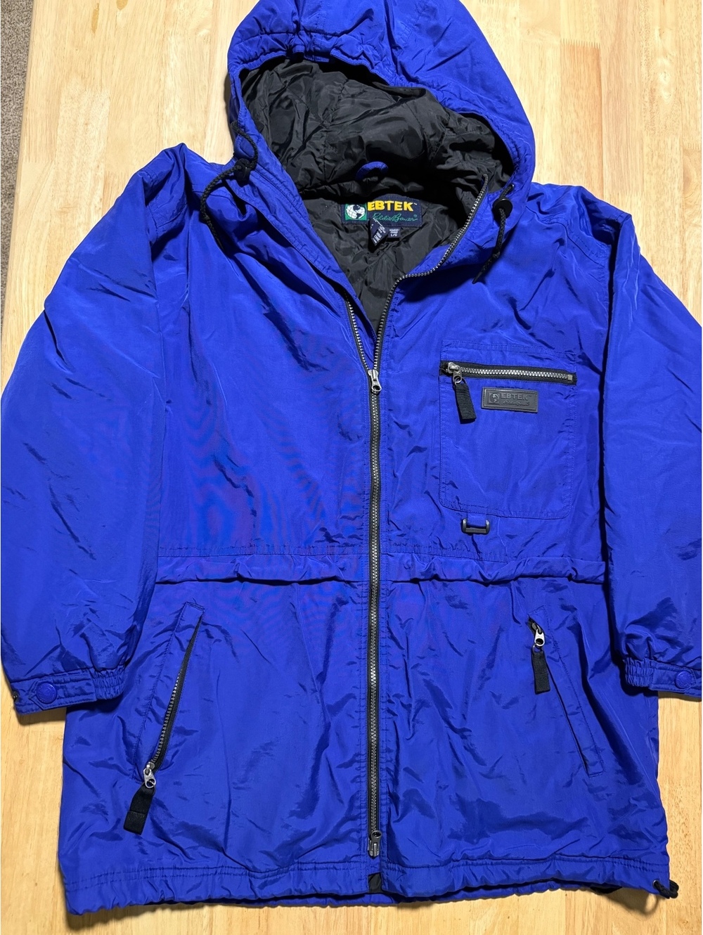 Women’s Eddie Bauer EBTEK Blue Insulated Hooded Winter Coat Large